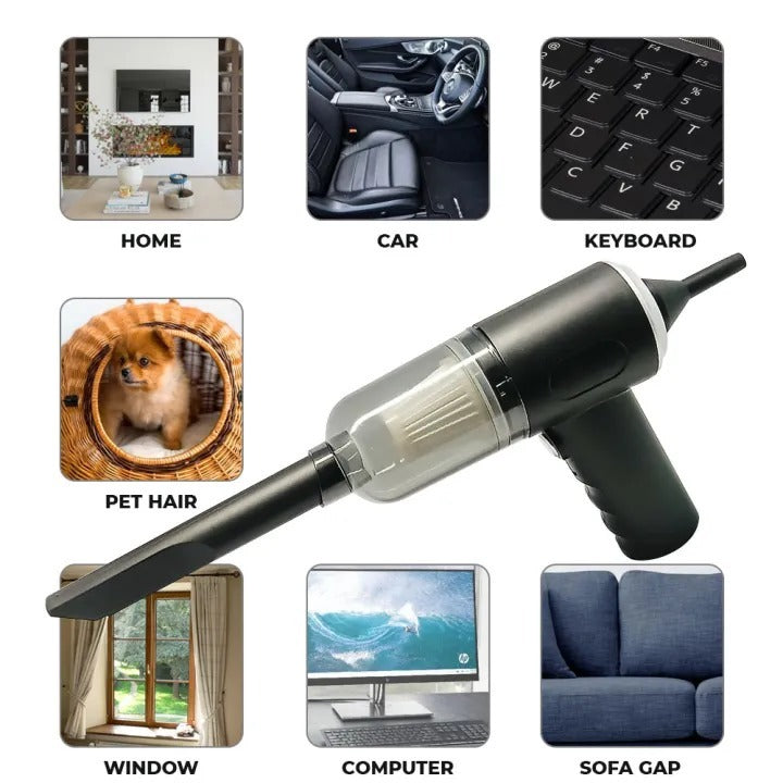 3-in-1 Portable Wireless Vacuum Cleaner AS 228 β Cordless Handheld Vacuum for Car, Home & Office
