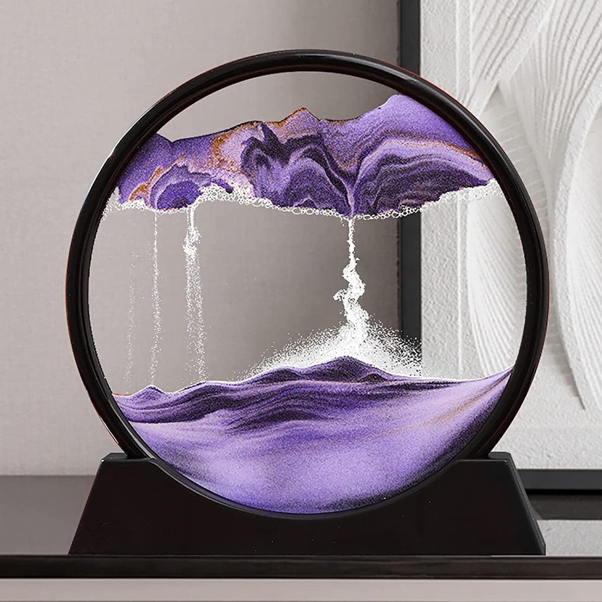 3D Moving Sand Art Lamp With Stand – Decorative Sandscape Frame